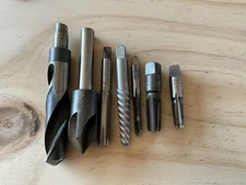 VINTAGE LOT of  7 DRILL BITS VARIOUS SIZES and BRAND ,USED,GOOD CONDITION ~USA