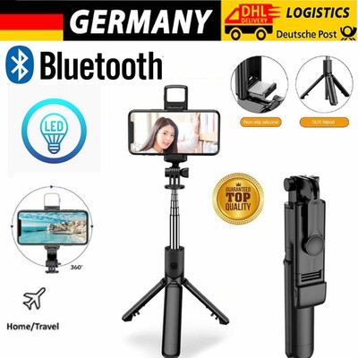 Bluetooth Selfie Stick Stativ für Smartphone iPhone 13 12 11 Pro Max, Samsung DE