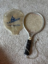 vintage Seamco Ken Rosewall aluminum tennis racquet with cover