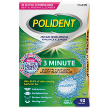 Polident 3 Minute Dental Appliance Cleanser Mint Fresh 90 Ct | USA IMPORT | NEW