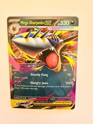 Mega Sharpedo ex 061/094 Phantasmal Flames Pokemon TCG