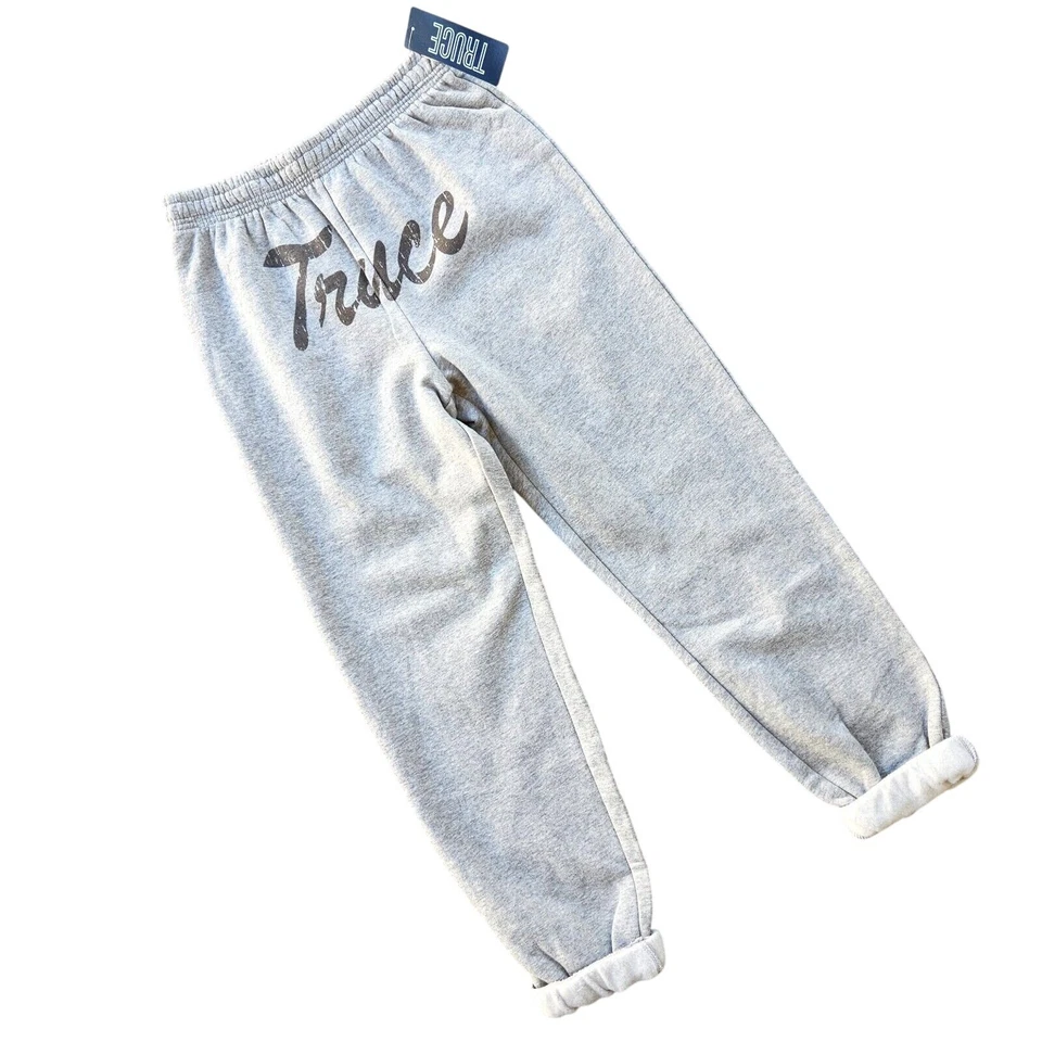 Pantalones deportivos de rizo de algodón gris jaspeado TRUCE para adolescentes niñas talla L/14 Foto 4 de 4