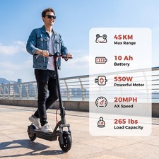 FOLDING ELECTRIC SCOOTER ADULT E-SCOOTER 500W 28 MILES RANGE FAST SPEED W/ APP