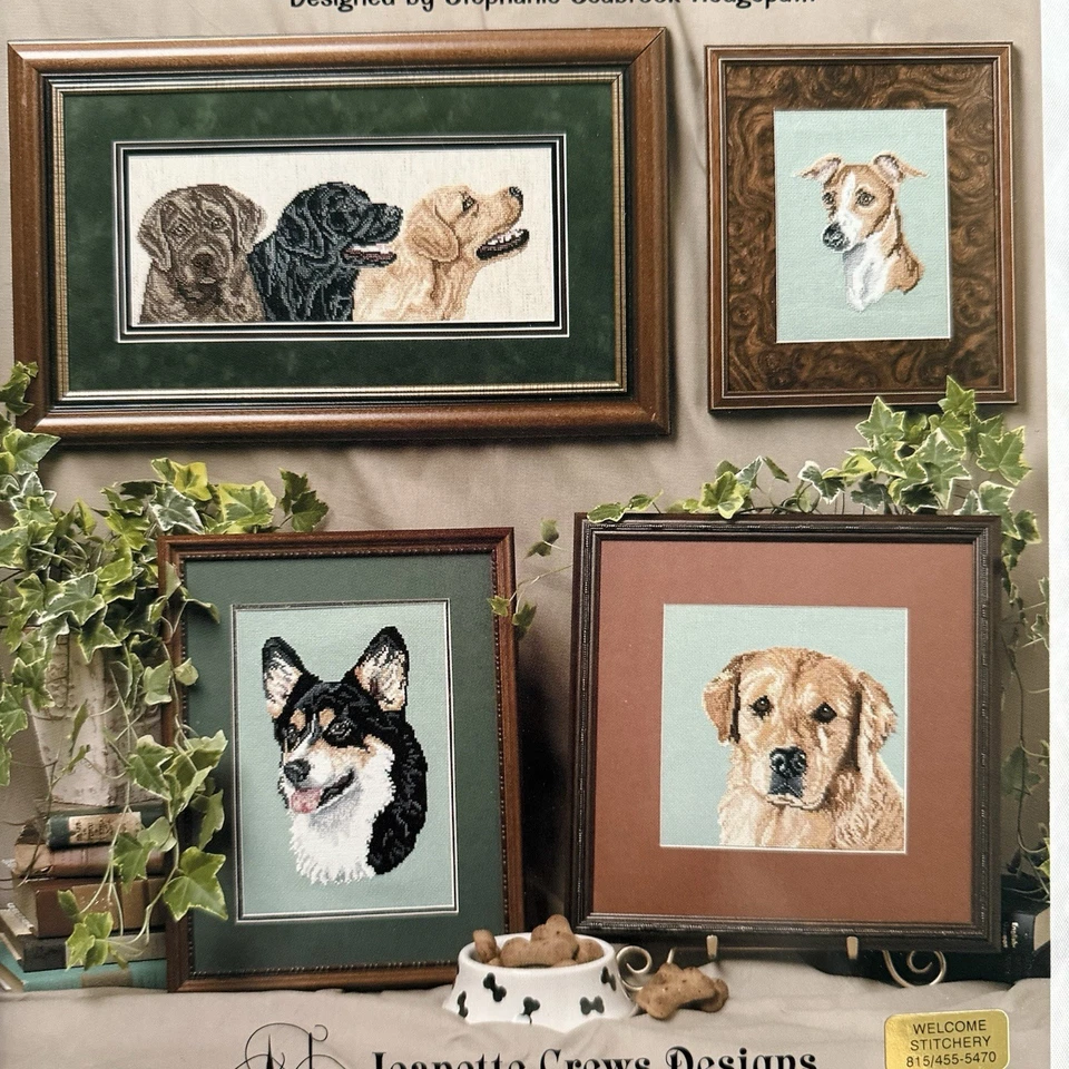 Pegasus Dogs Cross Stitch Pattern Booklet Collection Lab Greyhound Corgi 620230 - Image 3 of 4