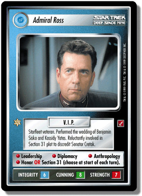 Admiral Ross - Blaze of Glory - Star Trek CCG 1E