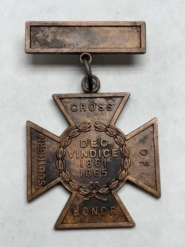 Confederate Southern Cross Of Honor Civil War Medal