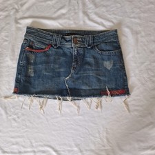 Vintage Y2K Abercrombie  Fitch Womens Denim Jean Low Rise Mini Skirt 6