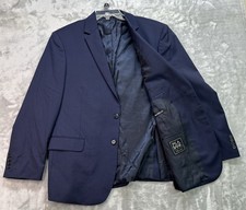 JOS A BANK Signature 100 Wool Navy Blue Sport Coat Sz 46R Blazer Jacket Office