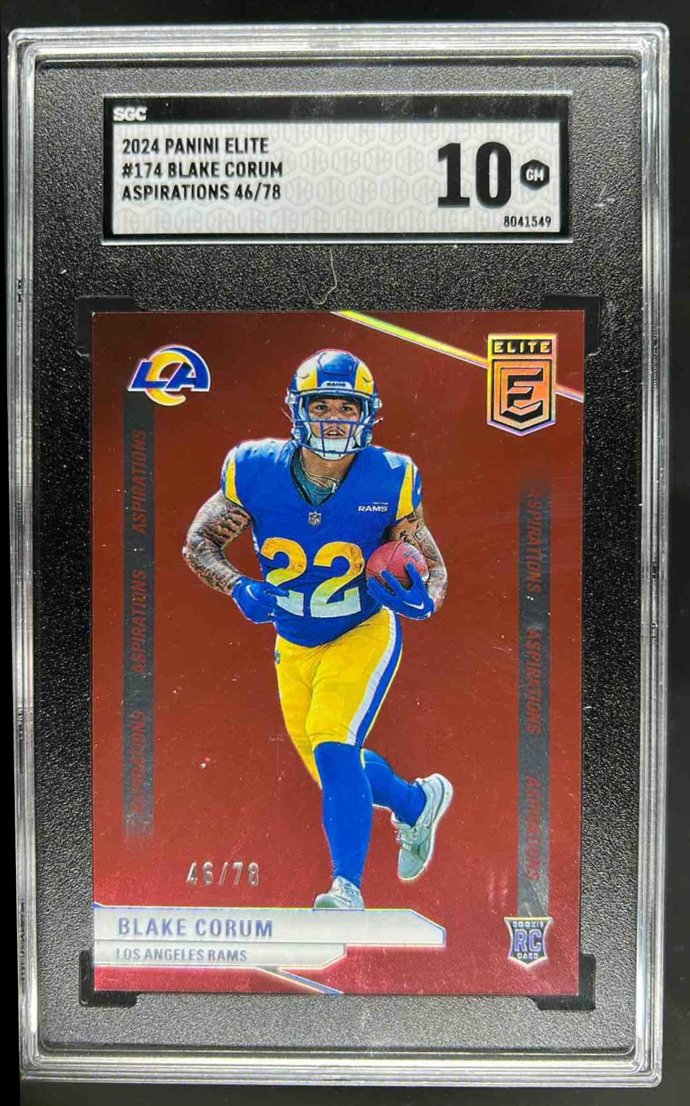 Blake Corum Panini Donruss Elite #174 Aspirations