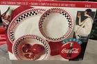 3 Piece Coca Cola Vintage Stoneware Completer Set New in Box Bowl Plate Dish