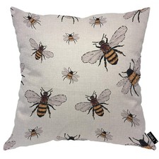 Honey Bee Throw Pillow Cover Bumblebee Spring Garden Buzz Cartoon Animal Wing...