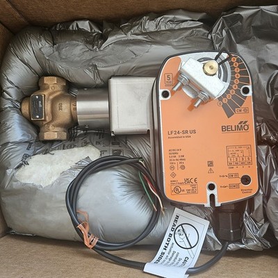 NEW Belimo G220S-K + LF24-SR 3/4'' Globe Valve w/ Spring Return Actuator