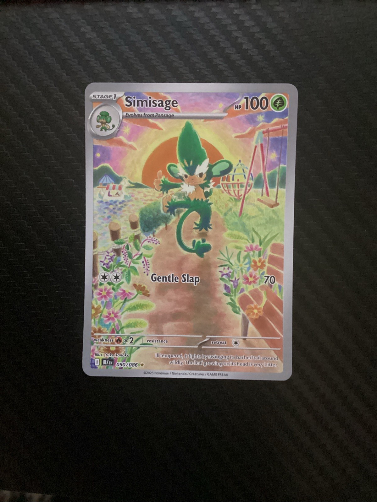 Pokémon TCG Simisage 090/086 Black Bolt Illustration Rare Card - Near Mint