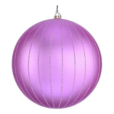 Vickerman 6" Orchid Matte Glitter Ball Orn 2/bag