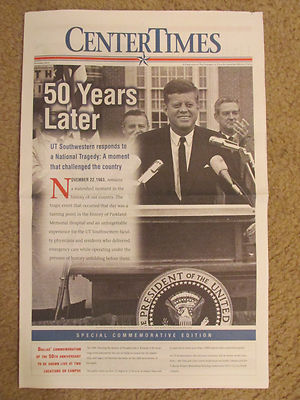 JFK Assassination Texas Newspaper 50th Parkland Hospital Surgery Rare Kennedy