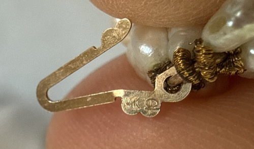 Schöne 14k Gelbgold Verschluss 10 Stränge weiße Reisperlenkette 32" lang - Bild 8 von 8