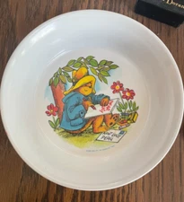 "PADDINGTON BEAR" CEREAL BOWL #3242 Vintage SILITE INC Eden Toys 1981 MELAMINE