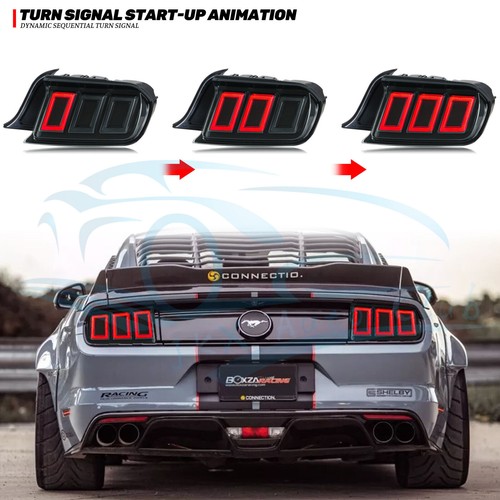 For Ford Mustang S550 2015-2022 LED Sequential Tail Lights Animation Rear Lamp k - Picture 2 of 7