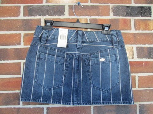 Tommy Jeans Denim Mini Skirt Blue Denim Pockets Striped Cotton Junior Size 3 NWT - 第 2/2 張圖片