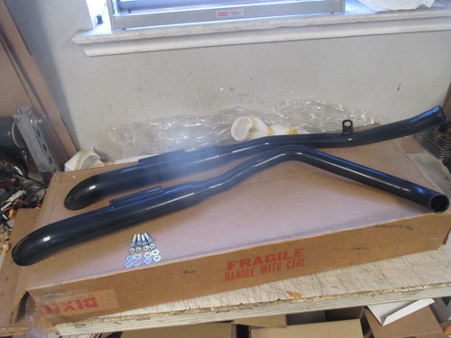 Mac Black Ceramic Stagg Duals Turn Out Exhaust Mufflers HD FXRS FXRT 958-0410 - Picture 10 of 20
