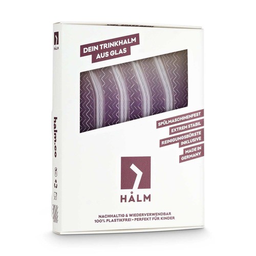 HALM 4x 15cm (Gebogen) Glasstrohhalme Glasstrohhalme Glastrinkhalme Strohhalm Tr - Picture 4 of 7