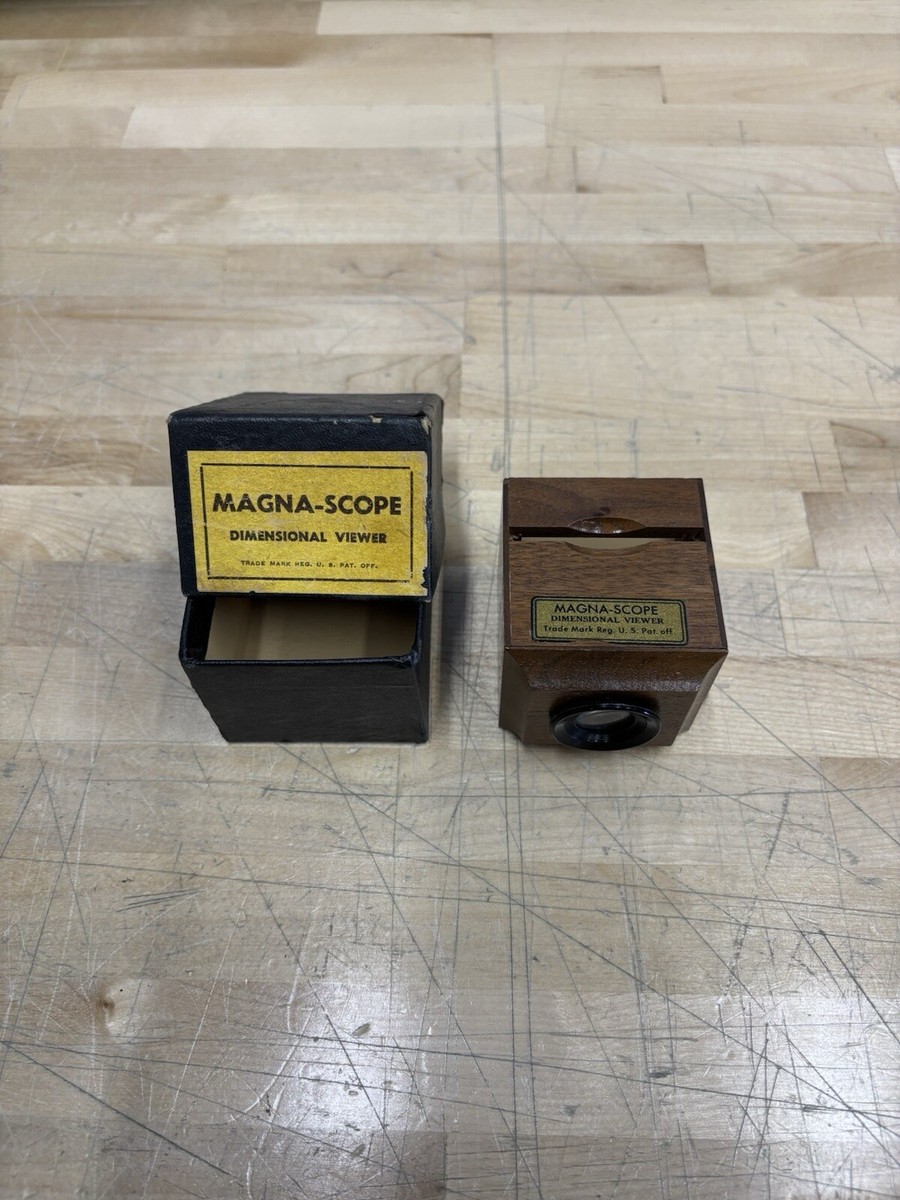Vintage 1940's Magna-Scope Dimensional Viewer Wood Kodak