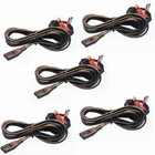 Pack of 5 UKDJ Figure 8 Mains C7 UK 2 Pin Power Lead Cable 1.5M BSI 45980