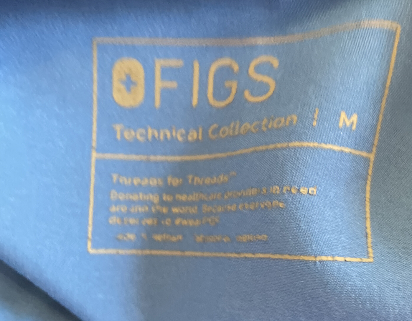 Figs Catarina One Pocket Scrub Top Royal Blue Size M Gem