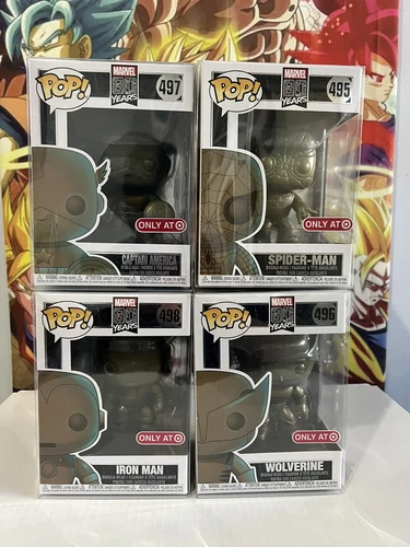 FUNKO-Marvel 80 Años-Patina Set de 4-495,496,497,498-Objetivo con Protectores Pop