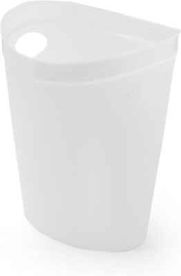 Ovaler Papierkorb aus Kunststoff von Addis Flexi Multi 514806 weiß