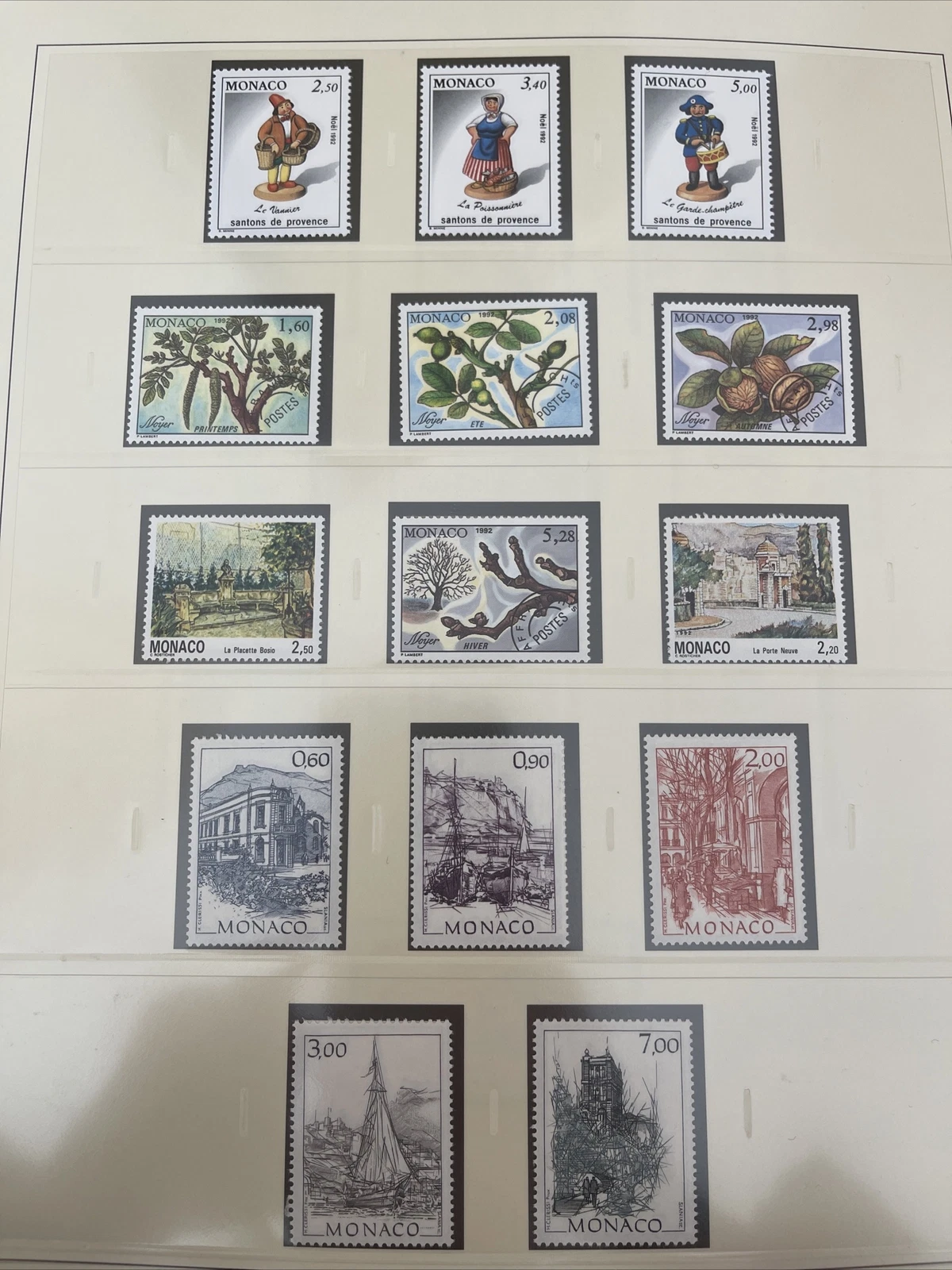 Timbres Monaco Neuf Lindner No.186 1992 Page 170