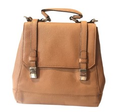 Hadaki Purse Caramel Light Brown Handbag Faux Leather Shoulder/Crossbody Nice