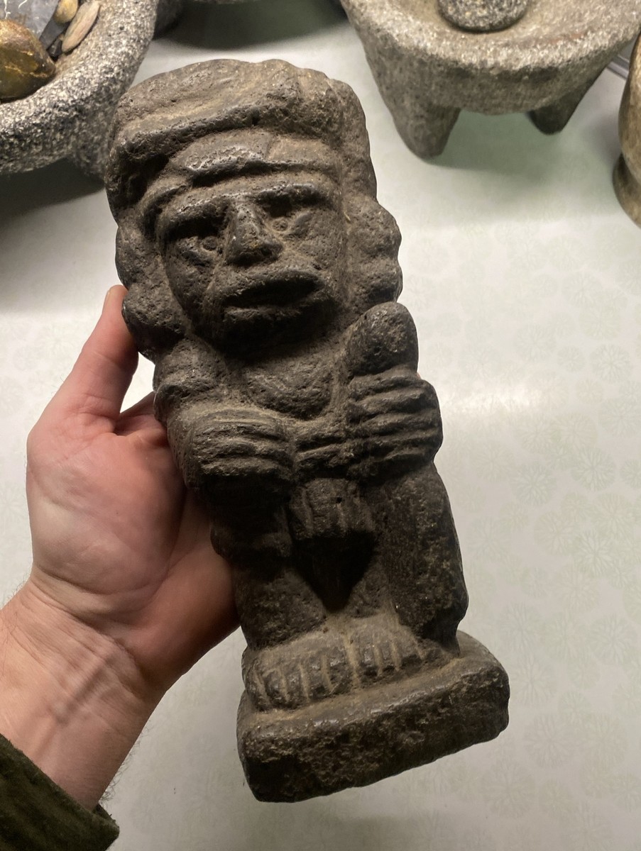 【極美品】YOAK ULYSE CA MLC s3102 7+lbs Stone Effigy Idol Pre-Columbian Aztec - Olmec
