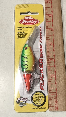 Berkley Flicker Shad 3 Pz 7 Cm 1/3 Oz – Crankbait Snodato Per Pesca A Vita Lenta (Slick Alewife)