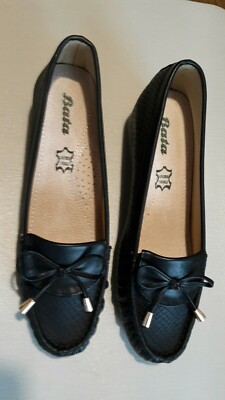 Bata Damen Pumps Slipper Gr. 37 / 4 schwarz Keilabsatz Neu
