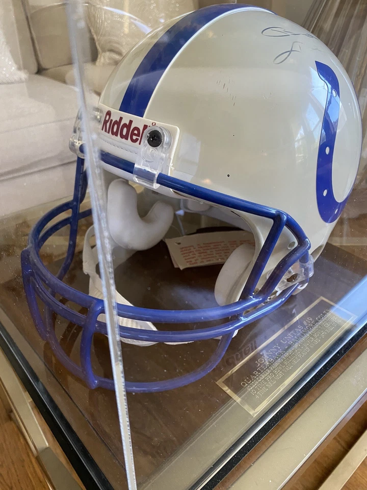 Very rare Johnny Unitas signed official Proline helmet with full JSA LOA - Image 3 of 4