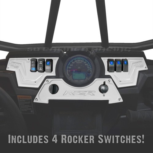 RZR 3pc CNC Billet 6 Hole Dash Switch Panel XP1000 S 900 S 1000 White Lightning - 第 1/9 張圖片