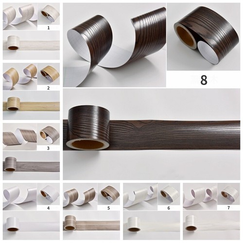 10M Retro Wood Grain PVC Wallpaper Self Adhesive Wall Skirting Border Waterproof - Picture 10 of 21