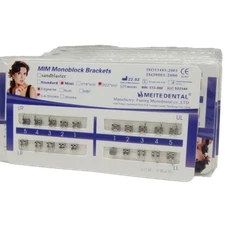 10Pks Dental Orthodontic Brackets Braces Metal Mini MBT/Roth.022 Hook 3 4 5