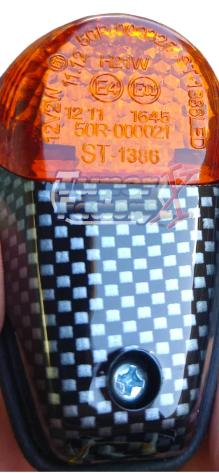 AMBER/Carbon Turbulent Signals FIT Honda CBR 600 900 929 954 1000 RR RVT VTR LED - Image 3 of 3