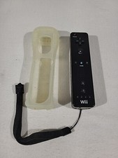 Nintendo Wii Motion Plus Remote Black OEM w/ Sleeve Tested Working RVL-036