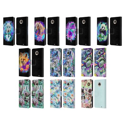OFFICIAL SHEENA PIKE ANIMALS LEATHER BOOK WALLET CASE COVER FOR MOTOROLA PHONES