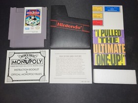 Monopoly Parker Brothers Authentic Nintendo NES EXMT+ condition COMPLETE n box!
