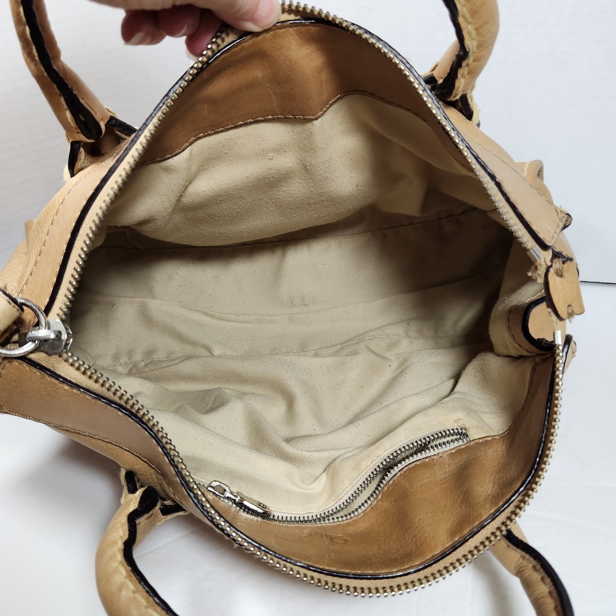 Chloe Edith Large Leather Satchel Bag Camel Tan Handbag Top Chloe Edith Large Leather Satchel Bag Camel Tan Handbag Top