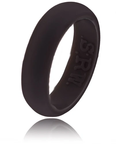 Women's 5mm Flexible Silicone Wedding Band - Sturdy, Safe & Stylish Medium 6-7