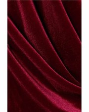 French Burgundy 4 WAY Spandex Stretch Velvet Fabric By The Yard// Smooth Back