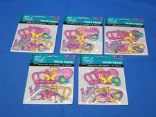Next Style Iron on Appliques Princess Value Pack Lot of 5 Butterfly Hearts New