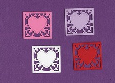 HEART IN FRAME Love die cuts scrapbook cards