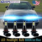 For Ford Crown Victoria 1992-1997 4X Front LED Headlight Bulbs High Low Beam HKL