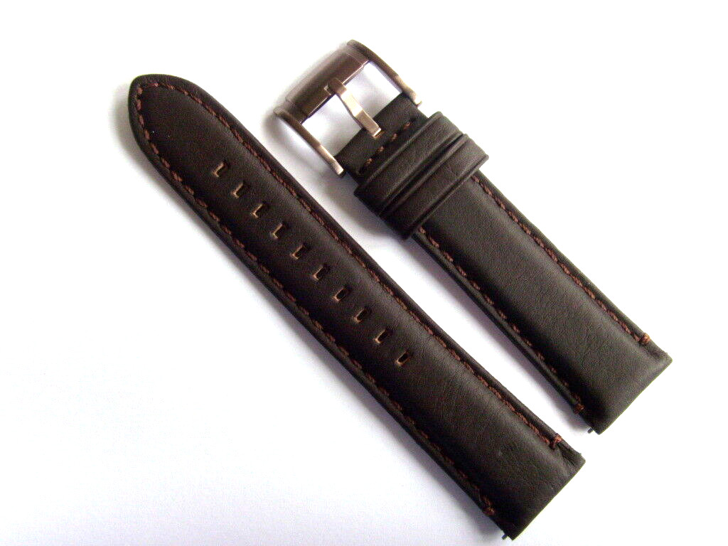 Fossil Original Replacement Leather Strap ME1123 Watch Band Brown 22 mm